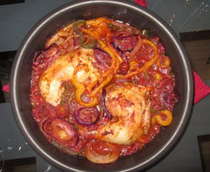 Mon poulet basquaise au four