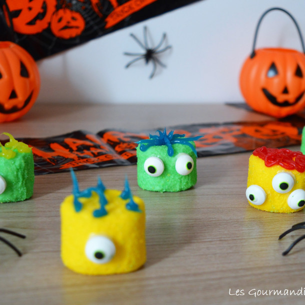 Monstres d'Halloween en chamallows