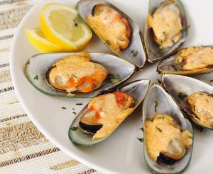 Moule à la mayonnaise d'échalote