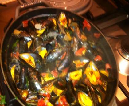 Moules au chorizo facon fabienne