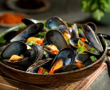 Moules au curry