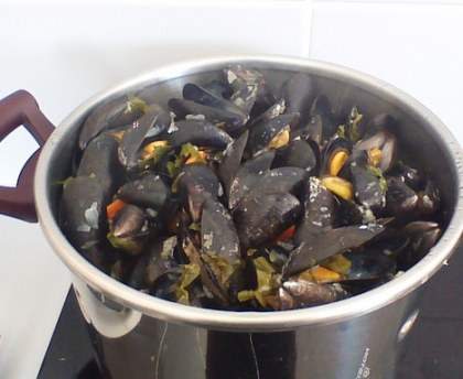 Moules au vin blanc