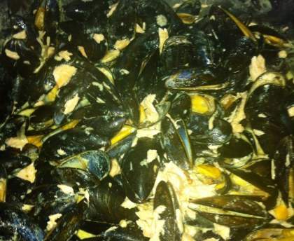 Moules saumon et coco
