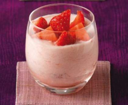 Mousse à la confiture de fraise