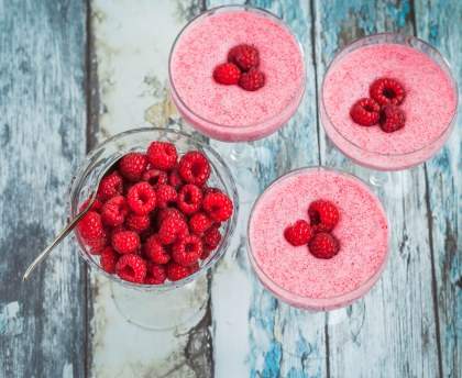 Mousse allégée de fruits rouges