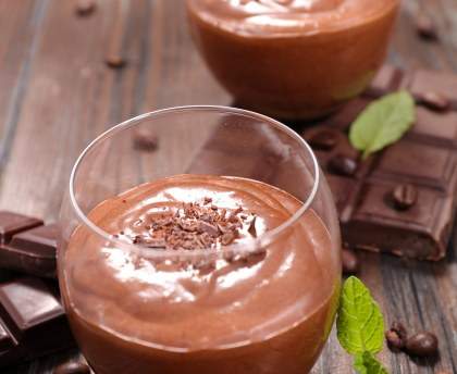 Mousse au chocolat / lait de coco très légère