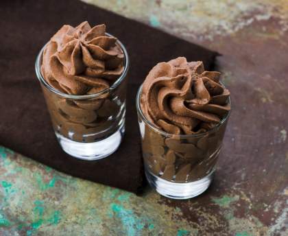 Mousse au chocolat à la crème de marrons