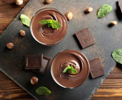 Mousse au chocolat à la menthe