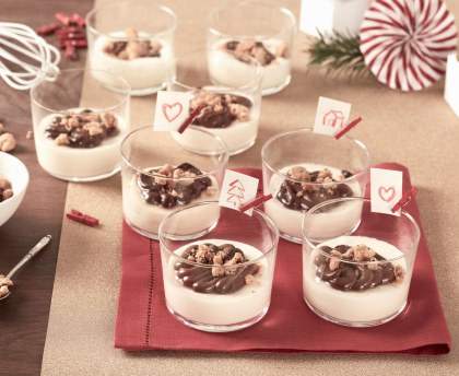 Mousse au chocolat blanc avec crumble et Nutella®