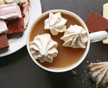 Mousse au chocolat et meringues glacée