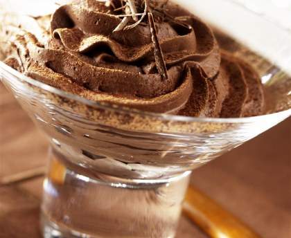 Mousse au chocolat noir et  la menthe rapide