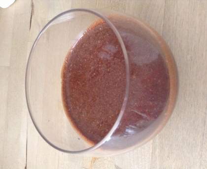 Mousse au chocolat noir et violette