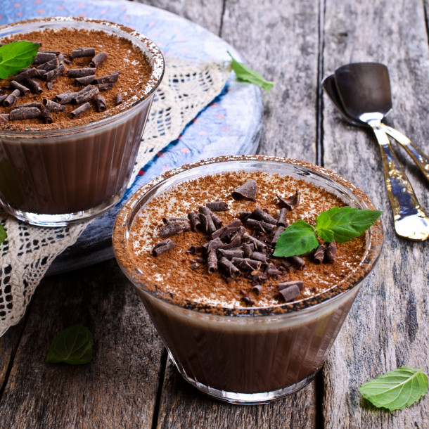 Mousse au chocolat non sucrée