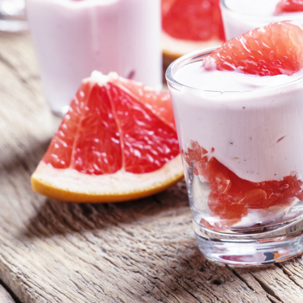 Mousse au pamplemousse rose