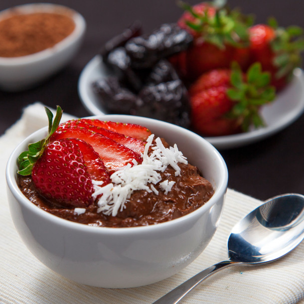 Mousse aux deux chocolats aux fraises