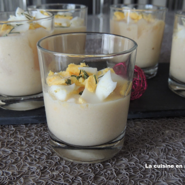 Mousse d'asperges aux oeufs durs