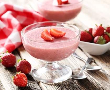 Mousse de fraises glacée