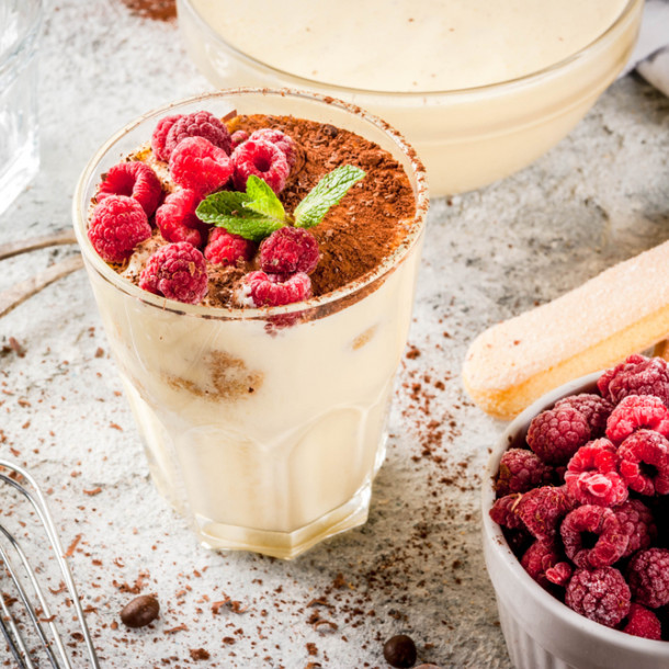 Mousse de framboises au mascarpone