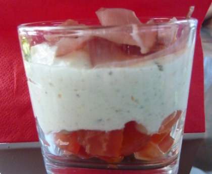Mousse de fromage à la poire et au jambon cru (32ème rencontre)