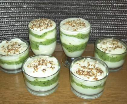 Mousse de mascarpone et kiwi