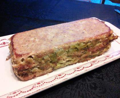 Mousse de poireaux au jambon cru