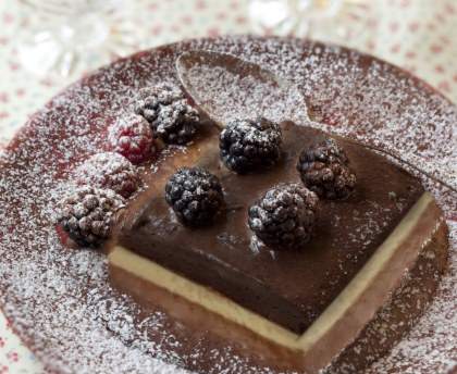 Mousse glacée aux 3 chocolats
