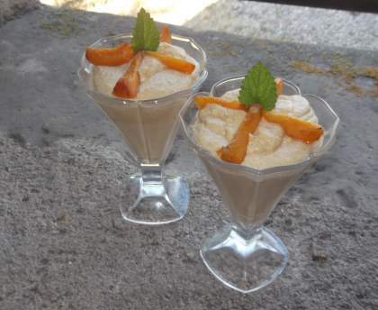 Mousse melon-pêche