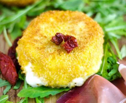 Mozzarella farcie au speck et aux tomates séchées