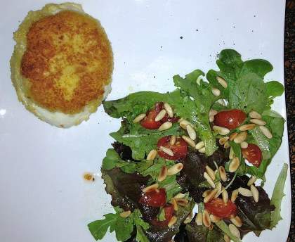 Mozzarella panée fourré à la pancetta