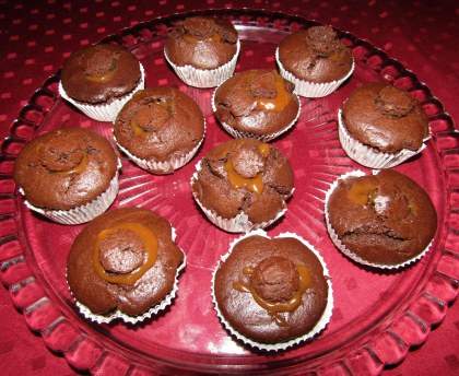 Muffin coeur coulant caramel