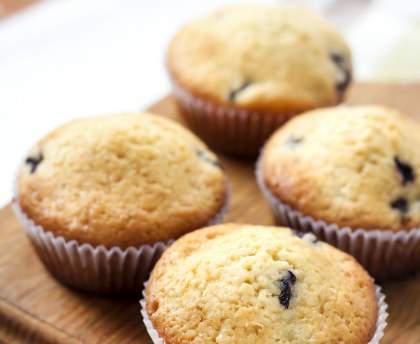 Muffin myrtilles banane sans oeuf