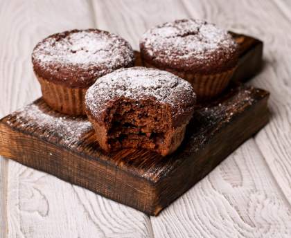 Muffins au cacao et au miel