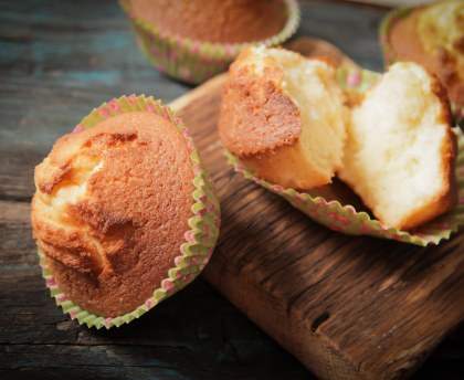Muffins au chocolat blanc