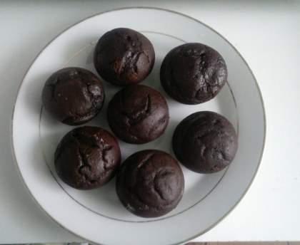 Muffins au chocolat coeur fondant allégé (sans beurre)