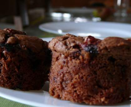 Muffins au chocolat et groseilles
