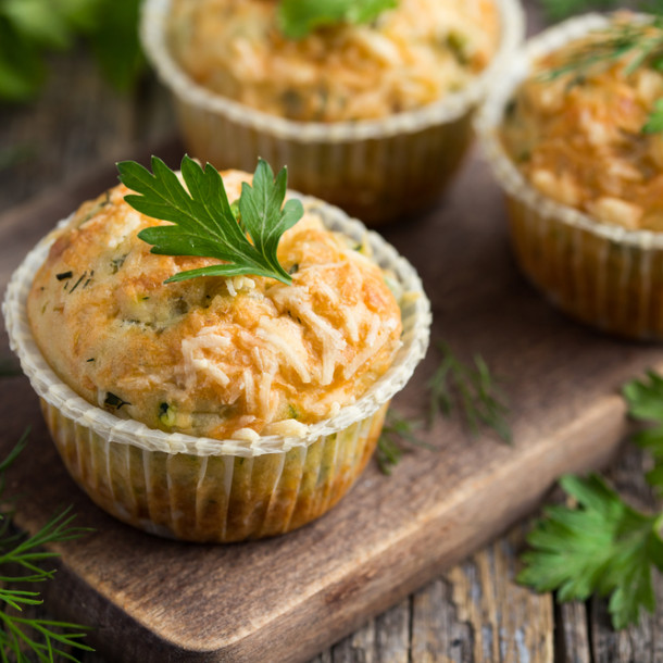 Muffins au comté et roquefort
