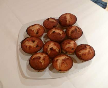 Muffins au Monbazillac et pépites de chocolat