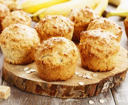 Muffins aux bananes et au gingembre