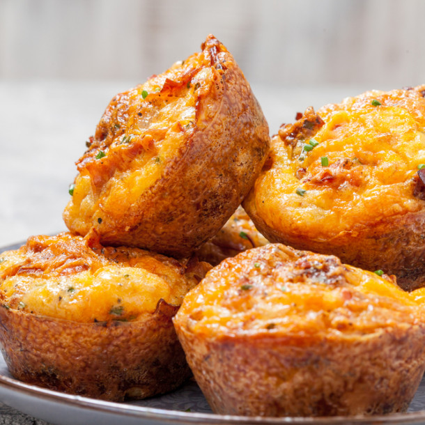 Muffins aux poireaux et lardons