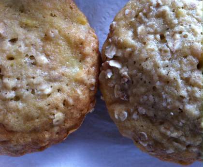 Muffins aux pommes et aux flocons d'avoine