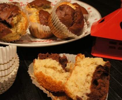 Muffins banane cacao