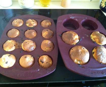 Muffins bananes coco et chocolat