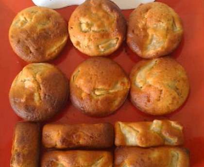 Muffins bananes et poires