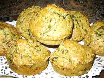 Muffins blancs et verts (blettes et feta)