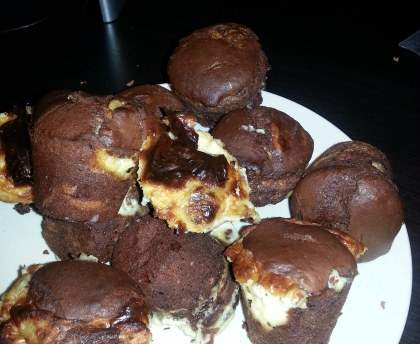 Muffins chocolats bananes mascarpone