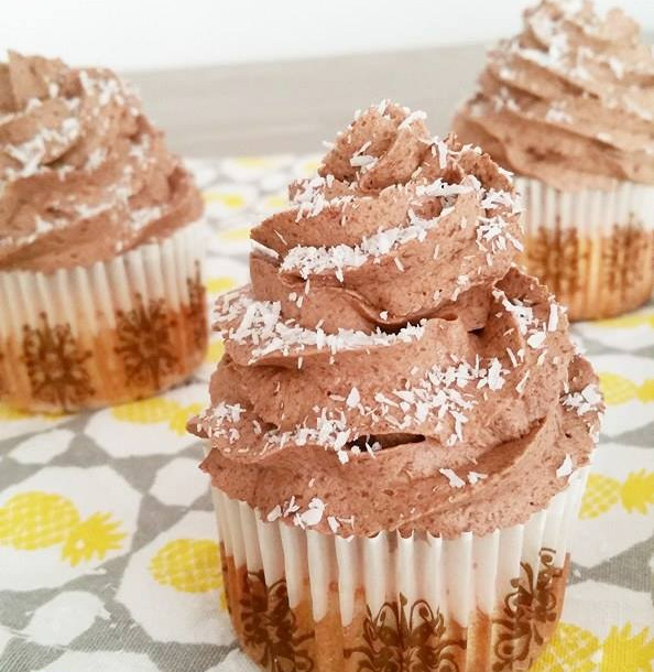 Muffins coco & chantilly chocolat