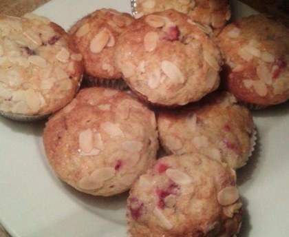 Muffins cranberries et amandes