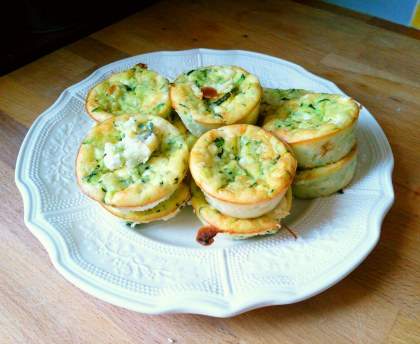 Muffins de courgettes, chèvre et citron