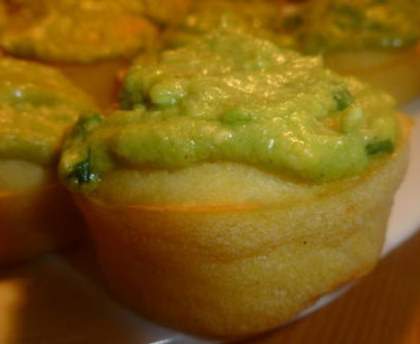 Muffins de maïs nappage guacamole