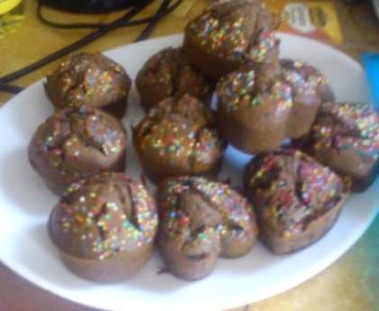 Muffins faciles chocolat noir et noix de coco 